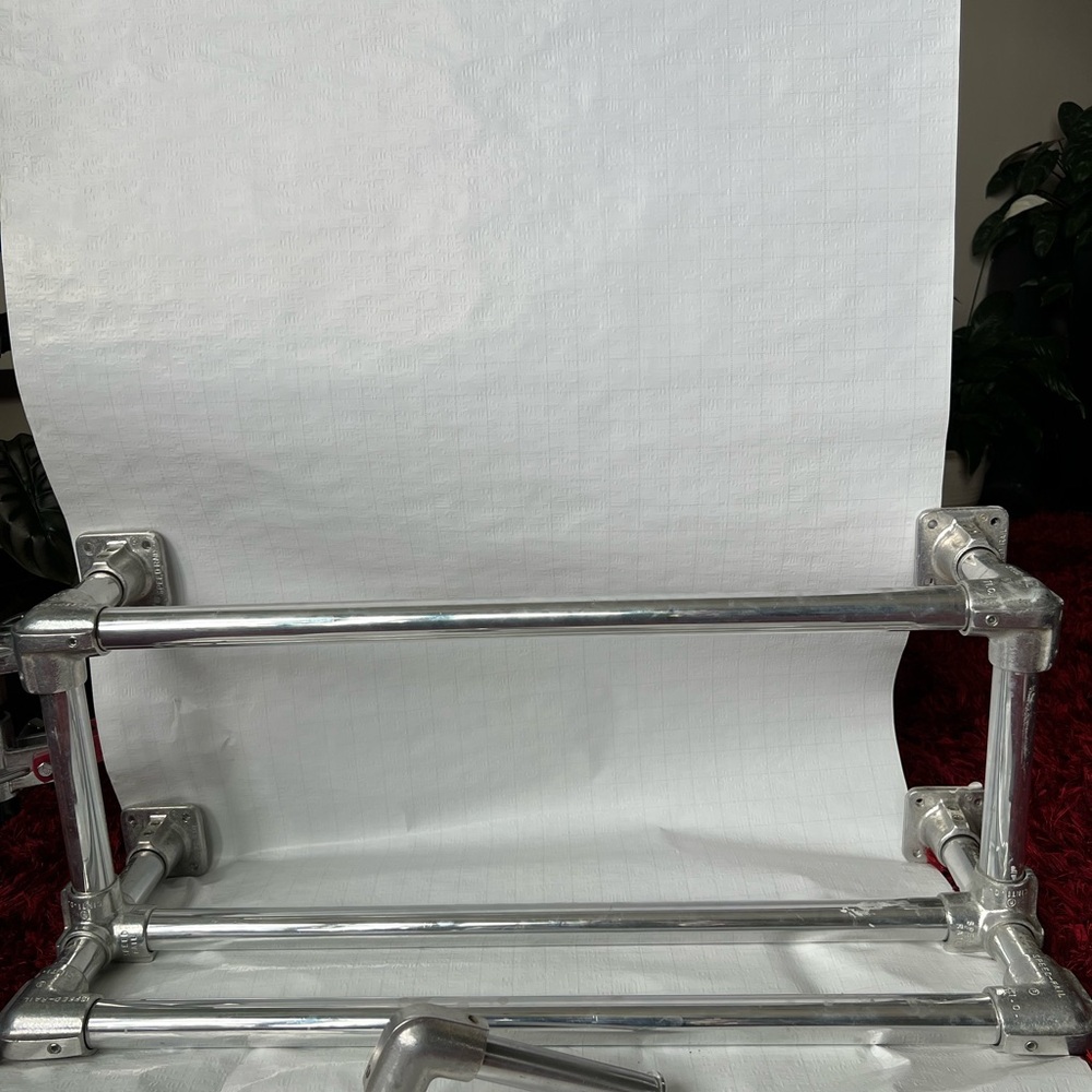 Chrome Double Towel Bar and Toilet Paper Holder